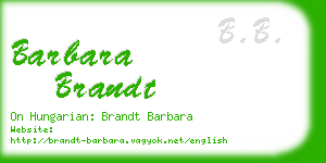 barbara brandt business card